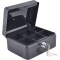 DL Metal Cash Box & Jewelry Safe Locker with Plastic Coin Tray & Key Lock (3 Sizes) by ZinZen. 