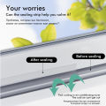 LibiSpecial Window Weather Stripping Door Draft Blocker Silicone Shower Glass Gaps Side of Door Seal Strip Dust Insulation Noise Reduction. 