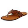 Samsons Men Toe Rings Slippers Brown. 