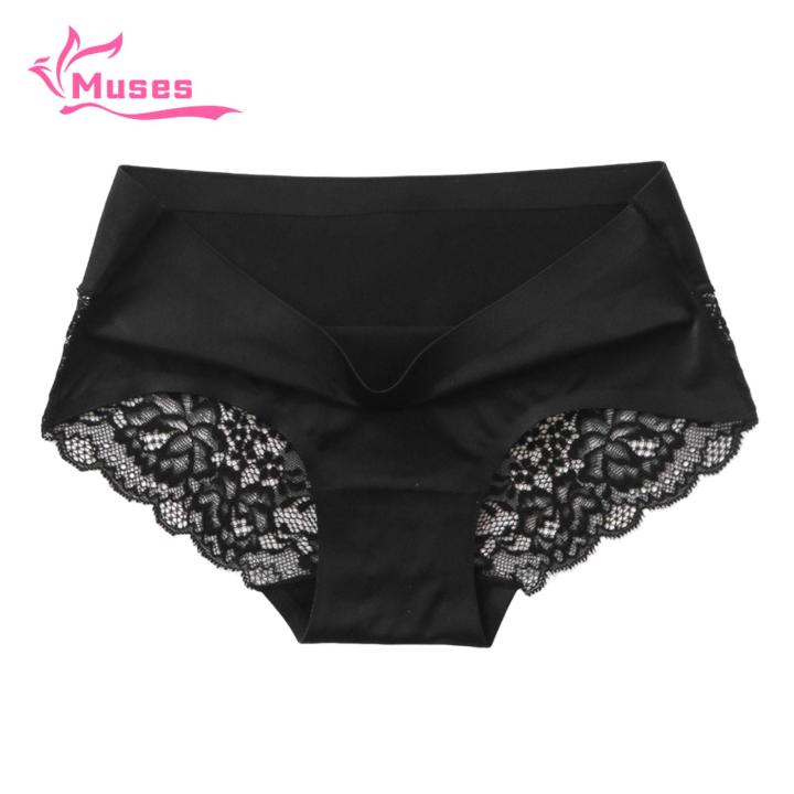 Muses%20Mall%20Women%20Briefs%20See-through%20Stretchy%20Pure%20Color%20Women%20Briefs%20-%20Image%203