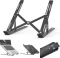 Adjustable Laptop Stand Aluminum Alloy Foldable Notebook Holder. 