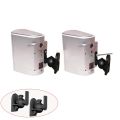 Universal Rotatable Speaker Wall Mount Stand Bracket 1 Pair Black. 