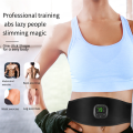 EMS Electric ABS Abdominal Belt Smart Body Massager Fitness Massage Belts Equipment Black for Home Gym. 