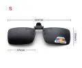 1 Pcs Clip-On Polarized Day Night Vision Flip-Up Lens Driving Glasses Sunglasses. 