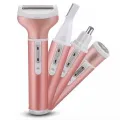 Geemy GM-3074 Rechargeable 4 in 1 Nose and Hair Trimmer Full Body Girls Ladies Groomer Shaving KIT. 