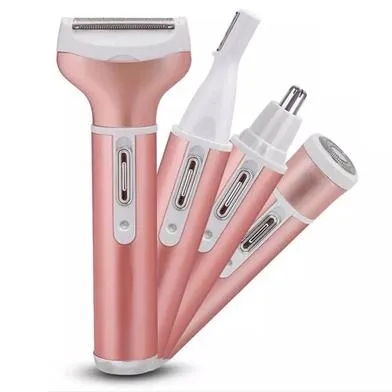 Geemy GM-3074 Rechargeable 4 in 1 Nose and Hair Trimmer Full Body Girls Ladies Groomer Shaving KIT
