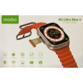 4GB Ram 64GB Rom Modio 4G Ultra Max + Smart Watch 2.2 inch Display 3 Pairs strap 4G Call Compass Wifi GPS Series 8 Ultra Sim Card Ultra Smartwatch. 