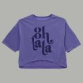 Trending Fashion Korean Style Baggy Purple Color Oh La La Top Loose-Fitting / Over-Sized Baggy T Shirt Single Jersey Cotton Fabric 180-190 Gsm Tops Casual Loose Fit Office Wear T-Shirt /Tshirt/ Blouse For Women/ Fitted Ladies / Girls In S, M, L, Xl Sizes. 
