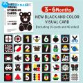 Baby Vision Development Cards High Contrast Flash Cards for Newborns Visual Stimulation Brain Development Toy for 0-3 Months Infants Black White Cards for Sensory Development Rounded Corner Baby Cards. 
