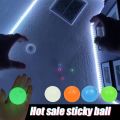 Luminous Decompression Sticky Balls/ Novelty Squeeze Ball Stress Relief Toys/ Kid Party Top-sucking Ball Games. 