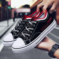 Spring Breathable Thin Sneakers Men's Trendy Canvas Shoes Men's Sports Casual Black Shoes Student All-Match Fashion Shoes. 