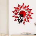 Wall Sticker Sunflower Shape Home Decor Acrylic Decorating 3D Mirror Background Ornaments for Living Room. 