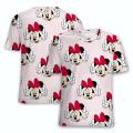 Disney T-shirt Mickey Minnie Mouse cartoon 3D printed clothing Men's and women's oversized T-shirt Children's T-shirt top. 