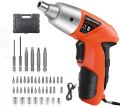 45 Pieces Cordless Screwdriver Compact, Rechargeable Lightweight Electric Drill Set, Rotating Handle, Reversible, Magnetic Chuck, Led Light, Suitable for Home Assembly and Office DIY Tool. 