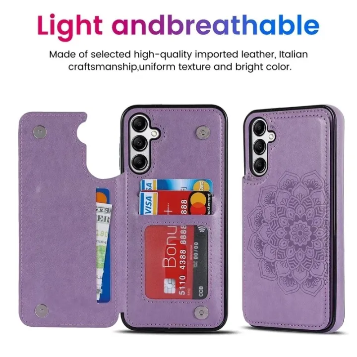 Wallet%20Double%20Buckle%20Datura%20Flip%20Leather%20Cases%20For%20Samsung%20Galaxy%20A13%20A14%20A15%20A16%20A35%20A52%20A53%20A54%20A55%20S25%20Ultra%20S24%20FE%20S23%20Plus%20-%20Image%202