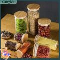 Canglex Storage Box Multi-purpose Kitchen Glass Storage Jar with bamboo lid Coffee Seasoning Spice Food Container Canister Storage Tank. 