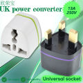 Brass american Kr european AU EU To UK Power plug adapter USA Brazil Travel Adapter plug converter Korea. 