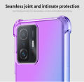 for Xiaomi Mi 11T 5G-Xiaomi Mi 11T Pro 5G Phone Cases Soft TPU Silicone Shockproof Airbag Clear Gradient Protective Back Covers Skin. 