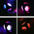 Benepaw Elastic Flash LED Dog Ball Rubber Durable Bite-resistant Interactive Dog Toys Small Large Pets Safe Sound Squeaker Game. 