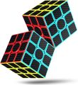 Speed Rubik's Cube 3x3x3 Magic Carbon Fiber Sticker Smooth Cube, Enhanced Version Black. 