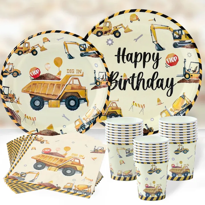 Construction%20Party%20Disposable%20Tableware%20Birthday%20Party%20Decorations%20Kids%20Boy%20Engineering%20Vehicle%20Theme%20Party%20Supplies%20Baby%20Shower%20-%20Image%202