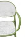 MODERN RATTAN - STYLE PLASTIC DINING CHAIR. 