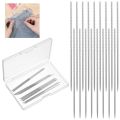 New 15PCS/Boxed Knurled Needle Lightweight Hand-knitting Tool Hread Head Piping Trouser Leg Needle Multifunctional Snag Repair Needle for Woven Fabric Cloth. 
