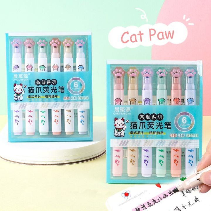 6%20PCS%20Highlighters%20Pastel%20Pen%20Set%20Colored%20Markers%20Colors%20Pens%20Kawaii%20Cute%20for%20Kids%20Stationery%20Aesthetic%20Office%20School%20Supplies%20-%20Image%205