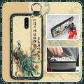 Soft case Kickstand Phone Case For Nokia 2.3 Phone Holder ring Lanyard Chinese style Silicone Wrist Strap old lady. 