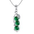 Natural Green Emerald Topaz Pendants 925 Silver 45cm Necklace Jade Bizuteria for Women Silver 925 Jewelry Joya Gemstone Pendants. 