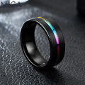BAC 8mm high quality black ring fashion ring groove ring/brushed ring/fashion ring. 