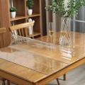 Soft Glass Tablecloth Transparent PVC Table Cloth Waterproof Oil Proof Kitchen Dining Rectangular Table Cover Matte Clear. 