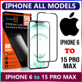 Apple iPhone 6 / 7 /7 plus / 8 / X / XS / XR / 11 / 11 PRO / XS MAX / 11 PRO MAX / 12 / 12 PRO / 12 MINI / 12 PRO MAX  / 13/ 13 PRO MAX / 14 / 14 PRO MAX / 15/ 15 PRO MAX - Super 9D Anti-Scratch Full Glue Tempered Glass / Screen Protector 9H Super edge. 