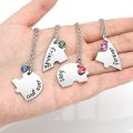 Best Friends Necklace 3/4 Piece set Heart Shaped Puzzle Pendants Women Alloy BFF Friendship Necklaces Chains Jewelry Choker Gift. 
