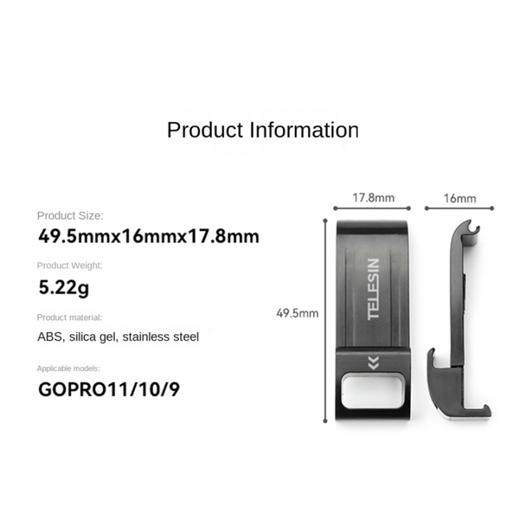 TELESIN%20Battery%20Cover%20Type-C%20Charging%20Cover%20Sports%20Camera%20Accessories%20for%20GoPro%209%2010%2011%20-%20Image%207