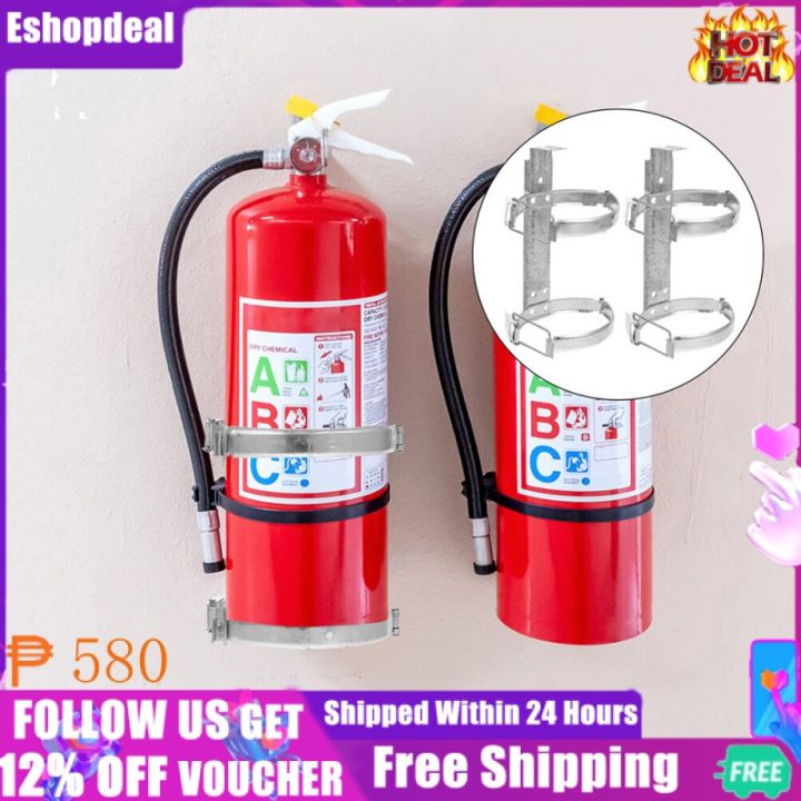 【ZIME】2pcs/1pc Fire Extinguishers Holder Heavy Duty Iron Fire Extinguishers Hanger Wall Brackets 2kg（no screws）