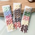 10Pcs/Set New Solid Ribbon Bowknot Hair Clips For Baby Girls Handmade Cute Bows Hairpin Barrettes Headwear Kids Hair Accessories. 