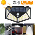 100 LED Solar Lights Outdoor Lighting Lamp Solar Powered Light Waterproof PIR Motion Sensor LED Street Light for Garden Decoration. 