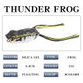 【Miga Plaza】  Black Thunder Frog Lure Topwater Fly Fishing Artificial Bait Saltwater Insect Soft Lures Bass Fishing Frog Baits. 
