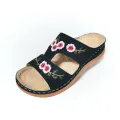 【ZOSR】🌼Women Wedge Sandal Embroidered Open Toe Sandals Vintage Platform Non-slip Slipper beautiful women's slippers. 