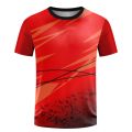 Quick Drying Table Tennis Clothes Men's T-shirt Printing Badminton Uniforms Women Training T shirt Boys Breathable Sportswear. 