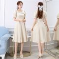 Daily New Women's Sisters Group Can Wear Lace-up Mid-Length Dress Bridesmaid Dress Host Clearance Bottoming Dress. 