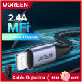 Ugreen USB Lightning Cable Apple MFi Certified for iPhone 12 Min 12 Pro Max X XR 11 8 7 Fast Charging 2.4A USB Data Cable Phone Charger Cable. 