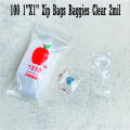 Ziplock Clear Bags(Apple) 100pcs 1"X1" 2mil. 