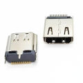 SMT HDMI Type A Vertical Female Header 19Pin 15.0mm SMT Receptacle 180° 3-Leg for /TV. 