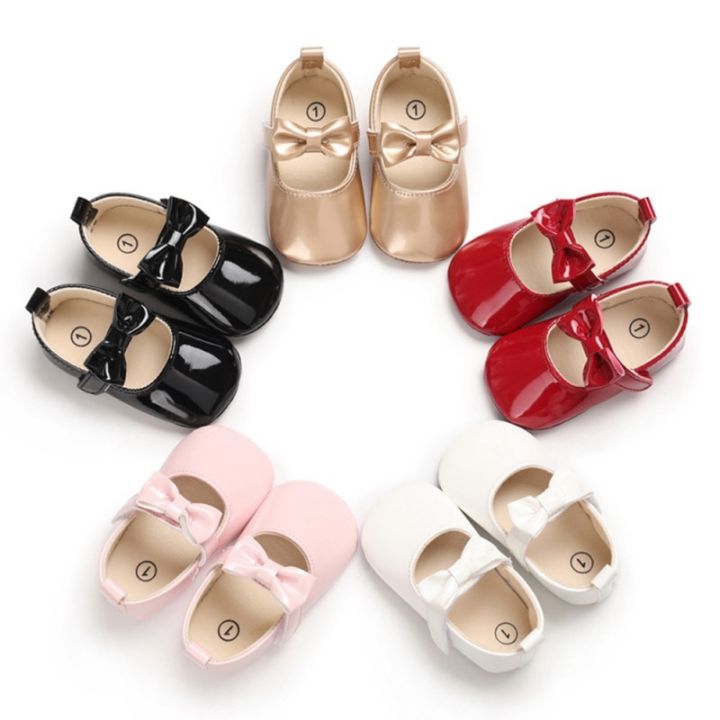 Baby Shoes Wedding Baptism Princess Baby Girl Shoes PU Leather Mary Jane Newborn First Walkers Toddler Shoes For Girls