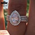 Carat Women Wedding Ring Faux Crystal Inlaid Good Workmanship Women Finger Ring. 