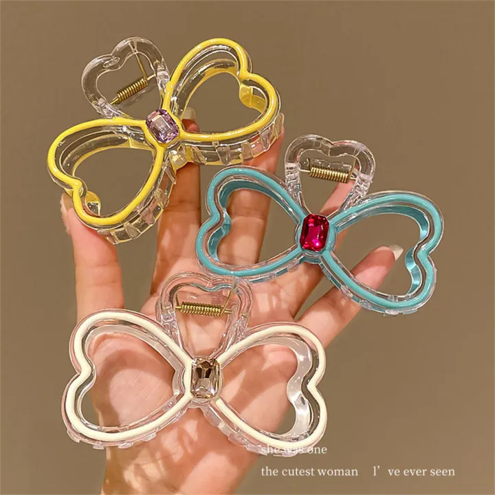 Plastic/Resin%20%20Hair%20Clip%20Versatile%20Length%20About%209cm%20Bow-Shaped%20Bow%20Claw%20Clip%20-Encrusted%20Princess-Inspired%20Princess%20Hair%20Clip%20for%20Formal%20Occasions%20%20Wear%20Girls'%20Hair%20Accessory%20Hair%20Styling%20Tool%20Gift%20For%20-%20Image%206