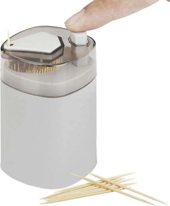 Toothpicks Holder Dispenser, Pop-Up Automatic Tooth Pick Holder Dispenser, Toothpick Storage Box