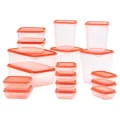 Set of 17 Pieces High Quality Plastic Containers with Cover.  Multi-Function Food Storage Containers. 